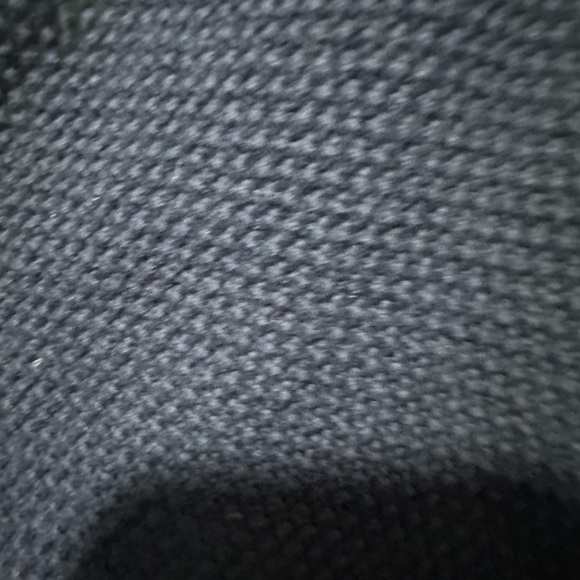 Theory Hyori Cashcotton Waffle Knit Cardigan Cashmere Blend Large Navy Blue EUC - Picture 5 of 8